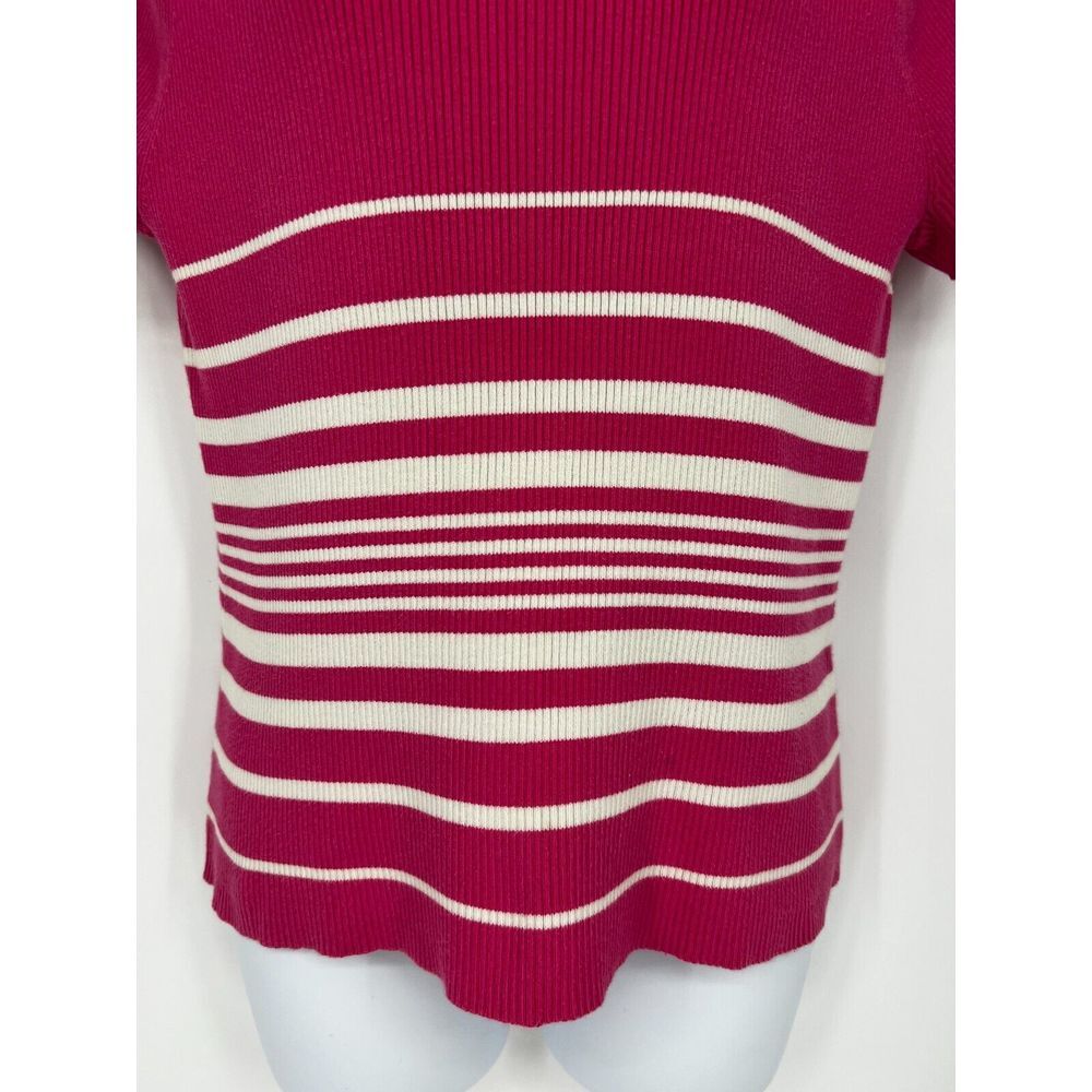 FALLS CREEK Vintage Top Women's Size XL Barbie Pink Boat Neck Short Sleeve - Picture 6 of 10
